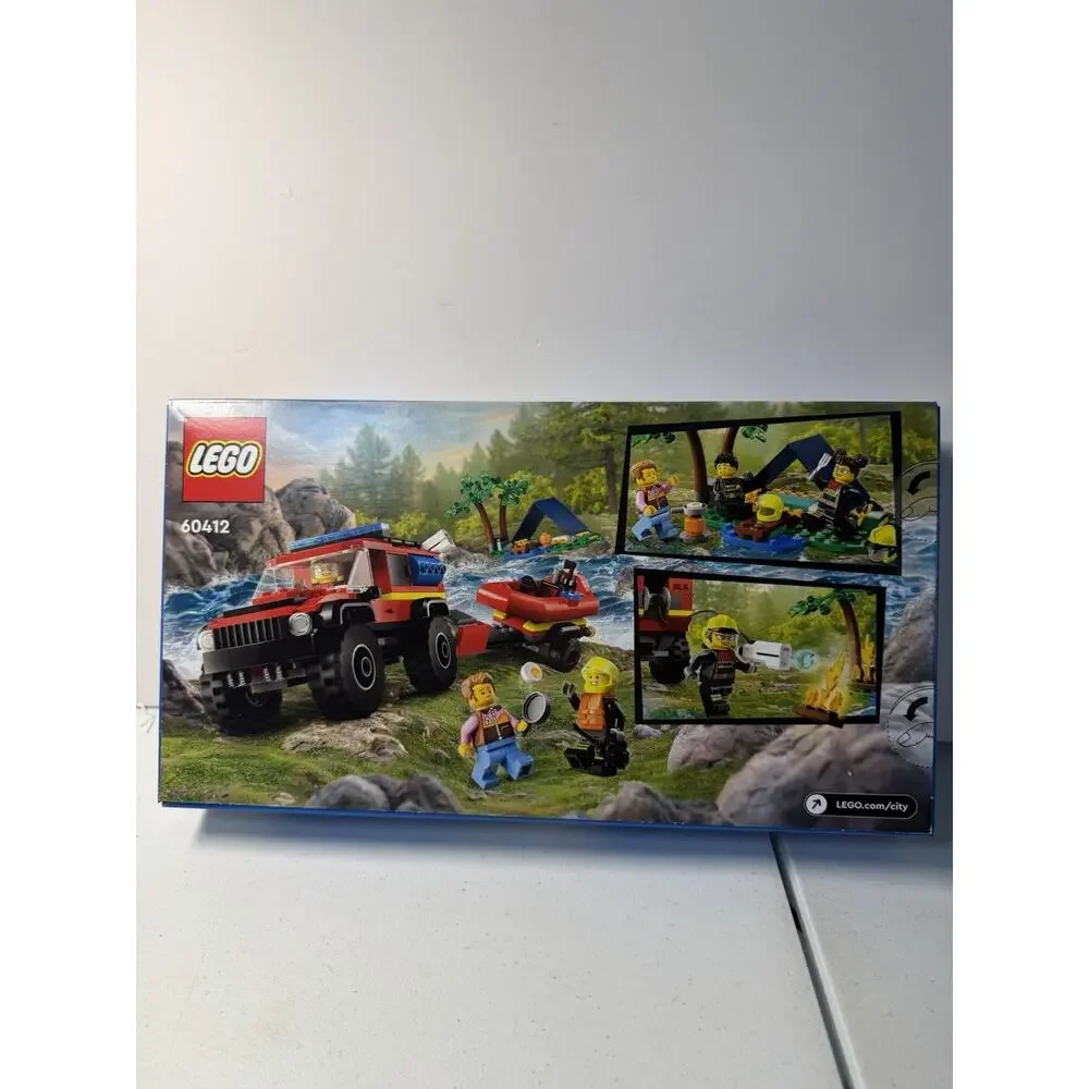 LEGO CITY: 4x4 Fire Truck with Rescue Boat (60412) NIB